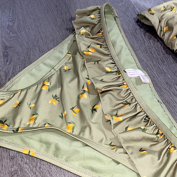 LC Lauren Conrad Light Green/Lemon Bikini set Women’s - Picture 4 of 11